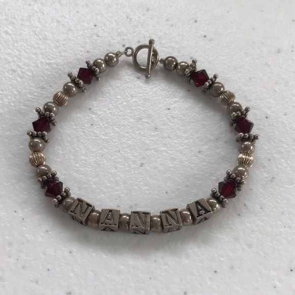 Vintage Jewelry - Vintage Sterling and Bead “Nanna” Bracelet